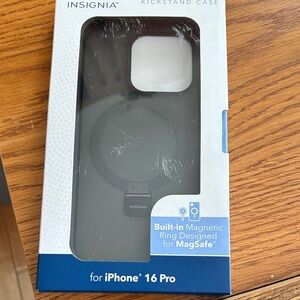 Insignia Black Kickstand Case for iPhone 16 Pro